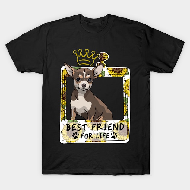 Best Friend For Life T shirt For Chihuahua Lovers T-Shirt by Elsie